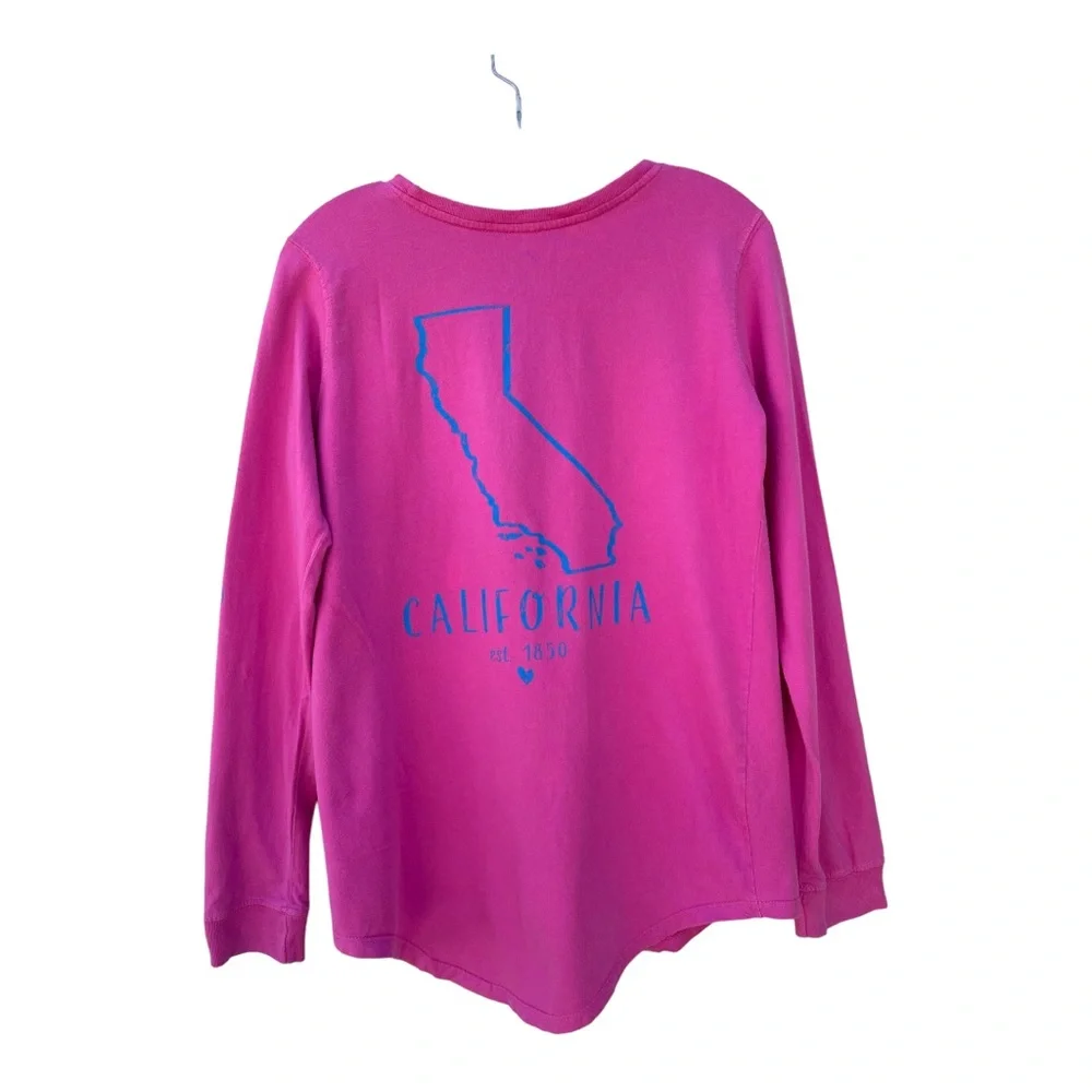 State of Mine California Long Sleeve Pink Tee Sz S